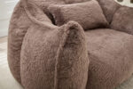 Giant Bean Bag Chair for Adults &Kids Faux Fur Bean Bag Sofa Chairs with Pillow &Ottoman, Comfy Read - Image 26