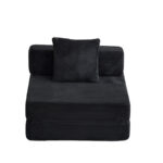 Floor Couch,Compression Sofa,Convertible Floor Sofa Bed-with Pillow Back Support Armrest,Comfy Singl - Image 15