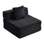 Floor Couch,Compression Sofa,Convertible Floor Sofa Bed-with Pillow Back Support Armrest,Comfy Singl - Image 9