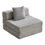 Floor Couch,Compression Sofa,Convertible Floor Sofa Bed-with Pillow Back Support Armrest,Comfy Singl - Image 12
