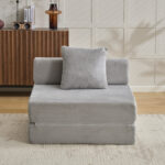 Floor Couch,Compression Sofa,Convertible Floor Sofa Bed-with Pillow Back Support Armrest,Comfy Singl - Image 2