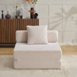 Floor Couch,Compression Sofa,Convertible Floor Sofa Bed-with Pillow Back Support Armrest,Comfy Singl - Image 2
