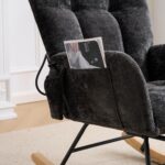 Rocking Chair Nursery with Airbag, Comfy Nursery Rocking Reading Chair Indoor, Cozy Upholstered Glid - Image 19