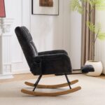 Rocking Chair Nursery with Airbag, Comfy Nursery Rocking Reading Chair Indoor, Cozy Upholstered Glid - Image 23