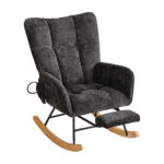 Rocking Chair Nursery with Airbag, Comfy Nursery Rocking Reading Chair Indoor, Cozy Upholstered Glid - Image 25