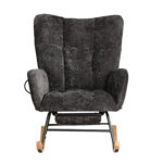 Rocking Chair Nursery with Airbag, Comfy Nursery Rocking Reading Chair Indoor, Cozy Upholstered Glid - Image 26