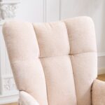 Rocking Chair Nursery with Airbag, Comfy Nursery Rocking Reading Chair Indoor, Cozy Upholstered Glid - Image 14