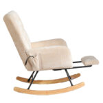Rocking Chair Nursery with Airbag, Comfy Nursery Rocking Reading Chair Indoor, Cozy Upholstered Glid - Image 24