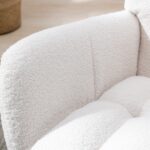 Teddy Fabric Rocking Chair with Pocket, Soft Rocking Chair for Nursery, Comfy Wingback Golider Rocki - Image 15