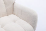 Teddy Fabric Rocking Chair with Pocket, Soft Rocking Chair for Nursery, Comfy Wingback Golider Rocki - Image 20