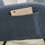 Teddy Fabric Rocking Chair with Pocket, Soft Rocking Chair for Nursery, Comfy Wingback Golider Rocki - Image 17