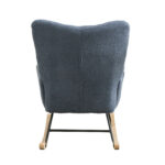 Teddy Fabric Rocking Chair with Pocket, Soft Rocking Chair for Nursery, Comfy Wingback Golider Rocki - Image 23