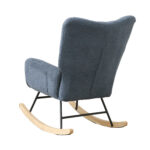 Teddy Fabric Rocking Chair with Pocket, Soft Rocking Chair for Nursery, Comfy Wingback Golider Rocki - Image 25