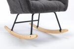 Teddy Fabric Rocking Chair with Pocket, Soft Rocking Chair for Nursery, Comfy Wingback Golider Rocki - Image 21