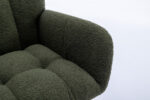 Teddy Fabric Rocking Chair with Pocket, Soft Rocking Chair for Nursery, Comfy Wingback Golider Rocki - Image 22