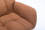 Teddy Fabric Rocking Chair with Pocket, Soft Rocking Chair for Nursery, Comfy Wingback Golider Rocki - Image 22