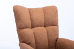 Teddy Fabric Rocking Chair with Pocket, Soft Rocking Chair for Nursery, Comfy Wingback Golider Rocki - Image 23
