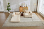 Compression Sofa,Convertible Floor Sofa Bed with Fixed-Shape Frame, Loveseats Boneless Modular Secti - Image 10