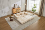 Compression Sofa,Convertible Floor Sofa Bed with Fixed-Shape Frame, Loveseats Boneless Modular Secti - Image 16