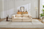 Compression Sofa,Convertible Floor Sofa Bed with Fixed-Shape Frame, Loveseats Boneless Modular Secti - Image 22