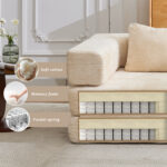 Compression Sofa,Convertible Floor Sofa Bed with Fixed-Shape Frame, Loveseats Boneless Modular Secti - Image 5