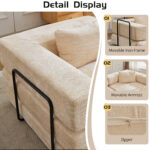 Compression Sofa,Convertible Floor Sofa Bed with Fixed-Shape Frame, Loveseats Boneless Modular Secti - Image 6
