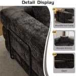 Compression Sofa,Convertible Floor Sofa Bed with Fixed-Shape Frame, Loveseats Boneless Modular Secti - Image 5