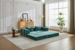 Compression Sofa,Convertible Floor Sofa Bed with Fixed-Shape Frame, Loveseats Boneless Modular Secti - Image 17