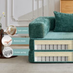 Compression Sofa,Convertible Floor Sofa Bed with Fixed-Shape Frame, Loveseats Boneless Modular Secti - Image 5