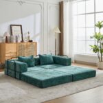 Compression Sofa,Convertible Floor Sofa Bed with Fixed-Shape Frame, Loveseats Boneless Modular Secti - Image 9