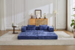 Compression Sofa,Convertible Floor Sofa Bed with Fixed-Shape Frame, Loveseats Boneless Modular Secti - Image 11