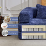 Compression Sofa,Convertible Floor Sofa Bed with Fixed-Shape Frame, Loveseats Boneless Modular Secti - Image 5
