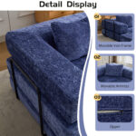 Compression Sofa,Convertible Floor Sofa Bed with Fixed-Shape Frame, Loveseats Boneless Modular Secti - Image 6