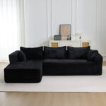 Compression Sectional Couch with Comfy Chaise, Boneless L Shape Sofa with Deep Seat, Minimalist Modu - Image 2