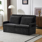 Sofa with Sleep Function Sleep Sofa with Cushions and USB, 3-in-1 Sofa&Couch with 5-Stage Adjustable