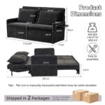Sofa with Sleep Function Sleep Sofa with Cushions and USB, 3-in-1 Sofa&Couch with 5-Stage Adjustable - Image 3