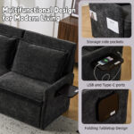 Sofa with Sleep Function Sleep Sofa with Cushions and USB, 3-in-1 Sofa&Couch with 5-Stage Adjustable - Image 5