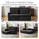Sofa with Sleep Function Sleep Sofa with Cushions and USB, 3-in-1 Sofa&Couch with 5-Stage Adjustable - Image 7