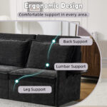 Sofa with Sleep Function Sleep Sofa with Cushions and USB, 3-in-1 Sofa&Couch with 5-Stage Adjustable - Image 8
