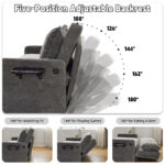 Sofa with Sleep Function Sleep Sofa with Cushions and USB, 3-in-1 Sofa&Couch with 5-Stage Adjustable - Image 5