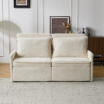 Sofa with Sleep Function Sleep Sofa with Cushions and USB, 3-in-1 Sofa&Couch with 5-Stage Adjustable - Image 2
