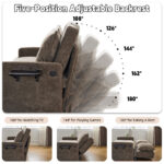 Sofa with Sleep Function Sleep Sofa with Cushions and USB, 3-in-1 Sofa&Couch with 5-Stage Adjustable - Image 5