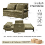Sofa with Sleep Function Sleep Sofa with Cushions and USB, 3-in-1 Sofa&Couch with 5-Stage Adjustable - Image 3