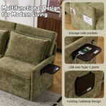Sofa with Sleep Function Sleep Sofa with Cushions and USB, 3-in-1 Sofa&Couch with 5-Stage Adjustable - Image 6