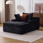 Sleeping sofa boneless floor sofa modern cloud sofa with chaise lounge, comfortable couch for living