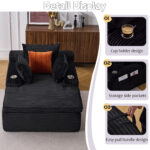 Sleeping sofa boneless floor sofa modern cloud sofa with chaise lounge, comfortable couch for living - Image 6
