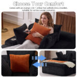 Sleeping sofa boneless floor sofa modern cloud sofa with chaise lounge, comfortable couch for living - Image 7