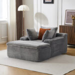 Sleeping sofa boneless floor sofa modern cloud sofa with chaise lounge, comfortable couch for living