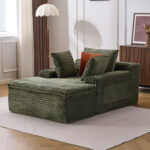 Sleeping sofa boneless floor sofa modern cloud sofa with chaise lounge, comfortable couch for living