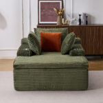Sleeping sofa boneless floor sofa modern cloud sofa with chaise lounge, comfortable couch for living - Image 2